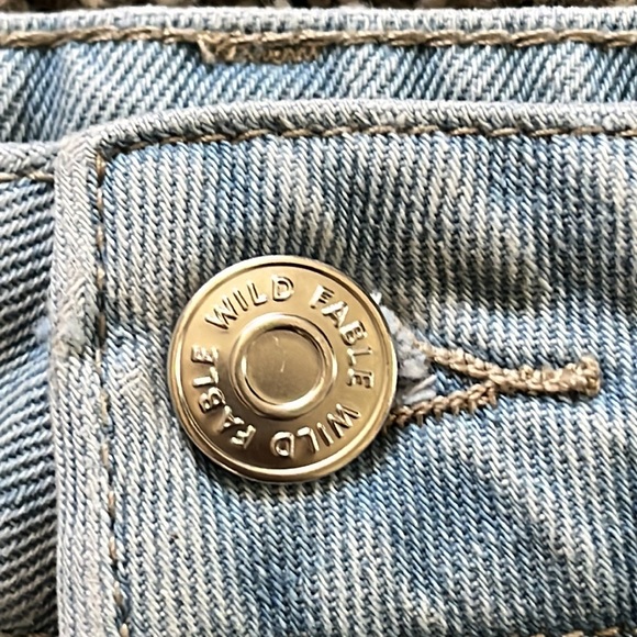 Wild Fable Color Block Blue Denim Jean Mini Skirt, Small, 100% Cotton Western - Picture 9 of 11